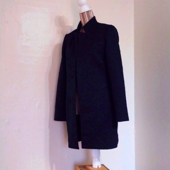 Chico's Navy Floral Jacquard Knit Topper Jacket Size US 4 - Picture 3 of 15